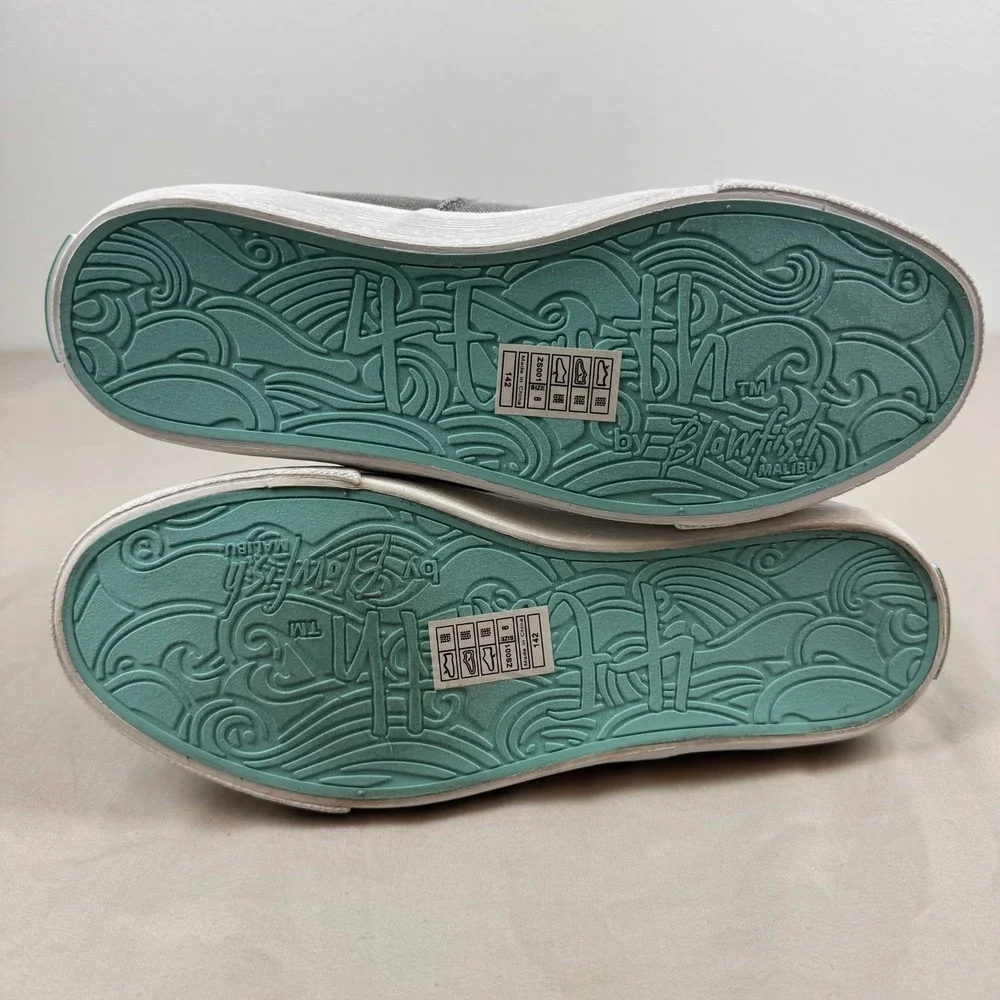 BLOWFISH MALIBU TORTA Womens Pull On High Sneaker Gray Boot Distressed - 8.5‎ US